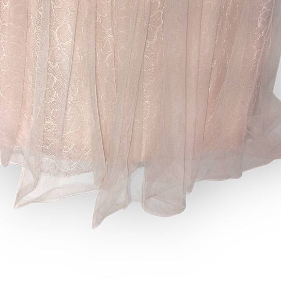 White by Vera Wang Womens Dress Sz 14 Pink Tulle Bubble Bridesmaid Prom Ballet - Picture 5 of 11